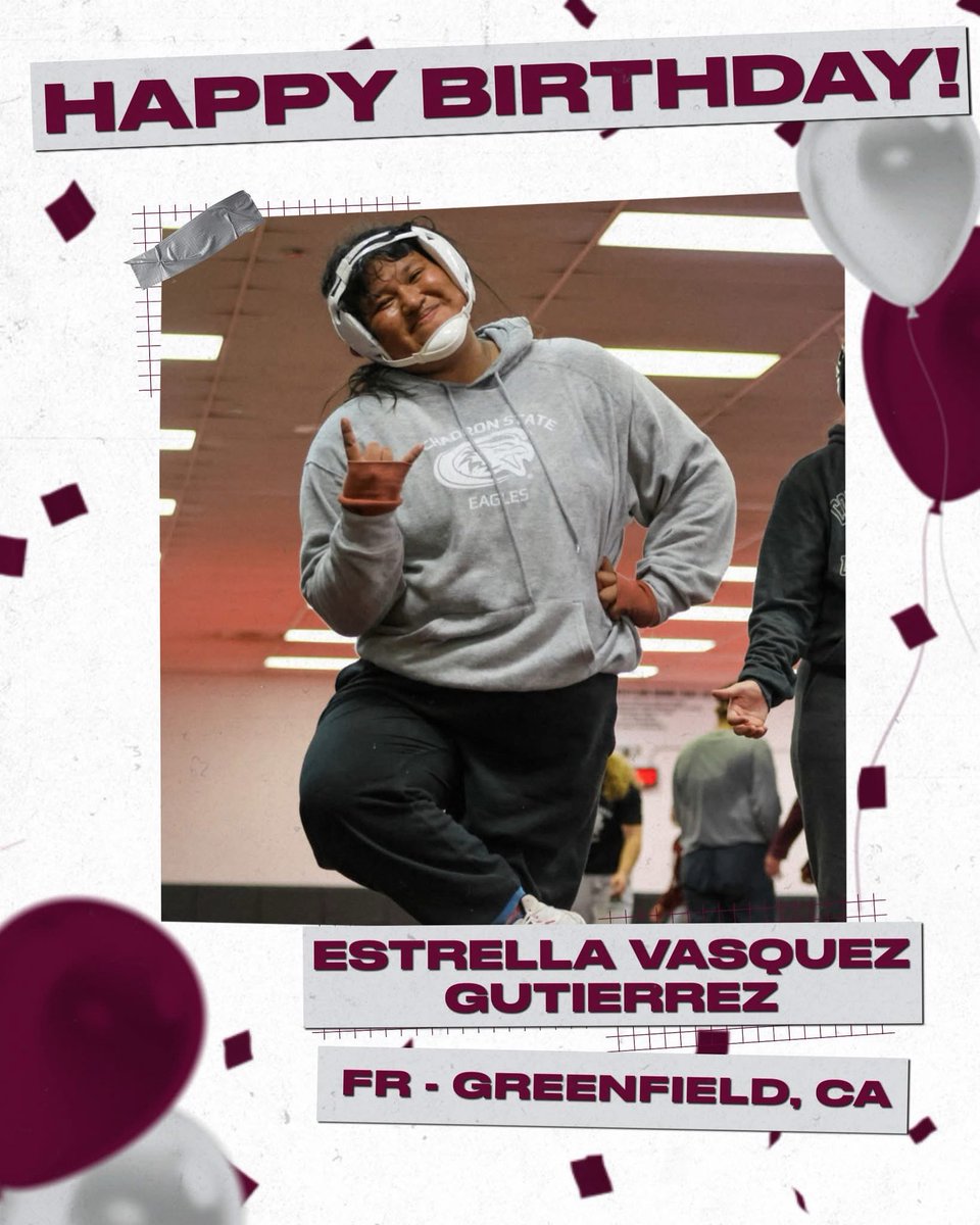 Chadron State Womens Wrestling (@cscwwrestling) on Twitter photo Happy Birthday to this bubbly, loving, goofball! Star, you bring smiles to every room you walk into and we hope that everyone returned the favor today! HBD STAR!
#BeTheBean☕️
#SoarEagles🦅
#ProtectTheRock🪨 Happy Birthday to this bubbly, loving, goofball! Star, you bring smiles to every room you walk into and we hope that everyone returned the favor today! HBD STAR!
#BeTheBean☕️
#SoarEagles🦅
#ProtectTheRock🪨