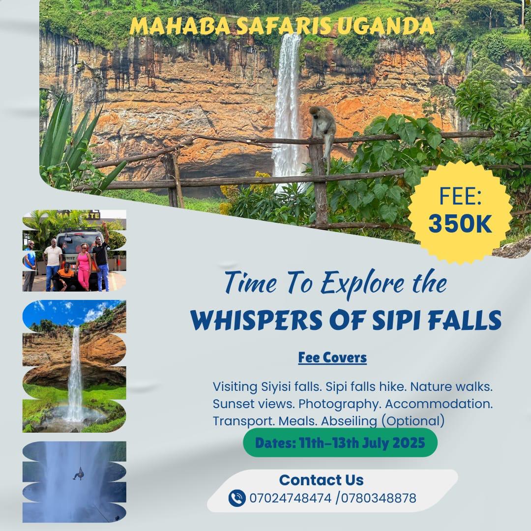 Amon Classie (@amonclassie) on Twitter photo Good morning Uganda ๐บ๐ฌ ๐
Have you ever been to Kapchorwa? Specifically the SIPI falls? ๐ฅ
If not, then this might the time๐ฅณ๐
Join us for an exciting 3 days safari to this breathtaking destination ๐ป
Bookings are ongoing ๐
WhatsApp 0780348878 ๐
<a href="/0mega001/">Shariff Omegaโข๐บ๐ฌ</a>
<a href="/GiftGrace01/">THE VIOLENT ONE</a> Good morning Uganda ๐บ๐ฌ ๐
Have you ever been to Kapchorwa? Specifically the SIPI falls? ๐ฅ
If not, then this might the time๐ฅณ๐
Join us for an exciting 3 days safari to this breathtaking destination ๐ป
Bookings are ongoing ๐
WhatsApp 0780348878 ๐
<a href="/0mega001/">Shariff Omegaโข๐บ๐ฌ</a>
<a href="/GiftGrace01/">THE VIOLENT ONE</a>