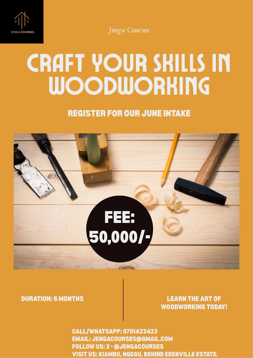 jengacourses's tweet photo. Happy Friday. Our June Intake for the woodwork class is ongoing. 
Become a skilled creator of beautiful furniture. 
These are some of the projects we've completed in the past. https://t.co/uO2WvwIcci