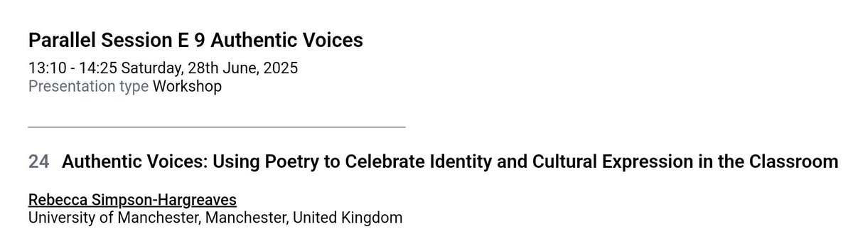 Just over a month until the <a href="/The_UKLA/">UKLA</a> International Conference in Liverpool! The programme is fit to bursting with content for teachers, researchers, educationalists etc.. I shall be running a poetry workshop on the Saturday &amp; I'd love you to join me. ukla.org/ic25/