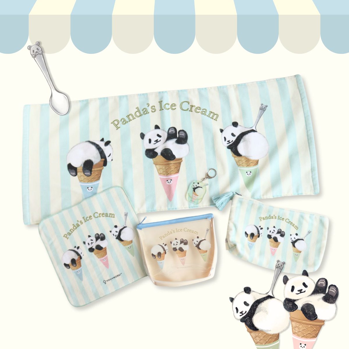 ひんやりパンダをひとくちどうぞ🐼🥄 「パンダアイスクリーム