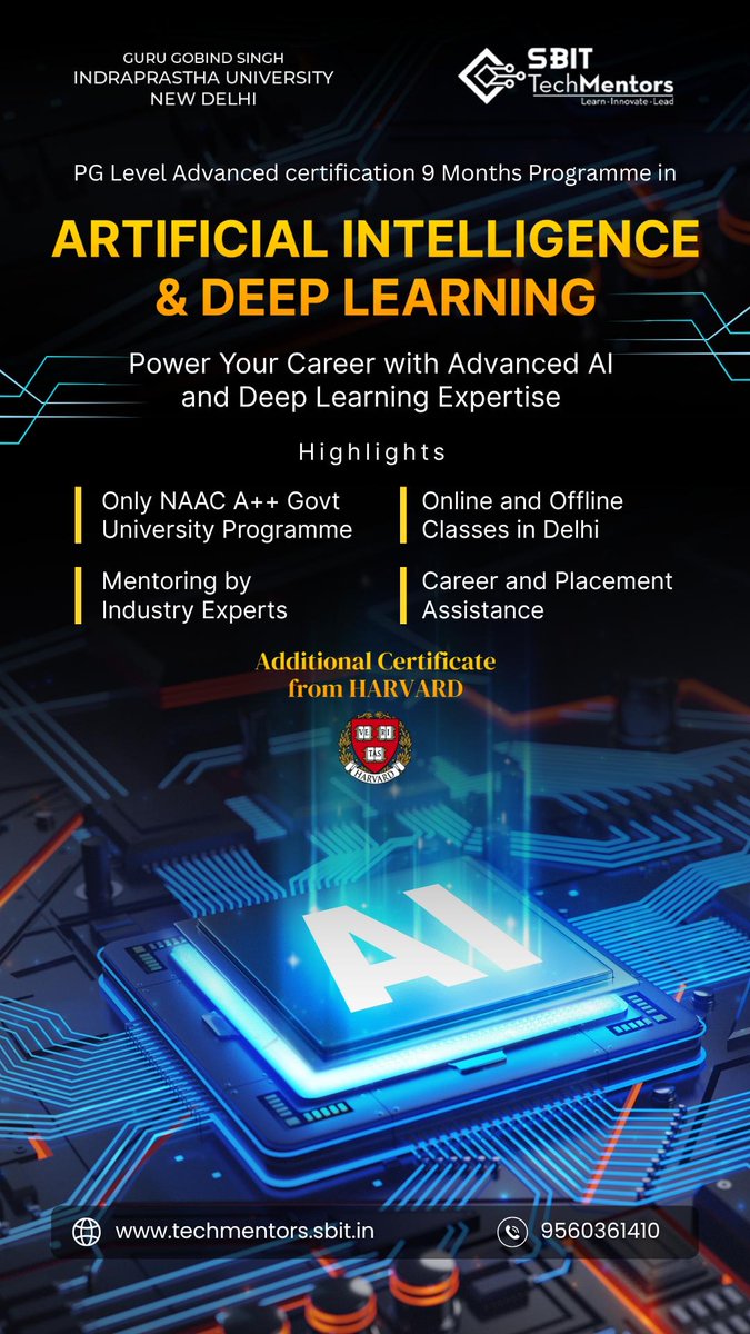 SBITTechmentors's tweet image. Want to become an ML Engineer, AI Product Manager, or GenAI Developer?
Start here 👉 Our AI & Deep Learning Certification
Real-world projects + industry tools
Enroll now: techmentors.sbit.in
#TechMentors #SBIT #AIcareer #ML #Upskill #GenerativeAI