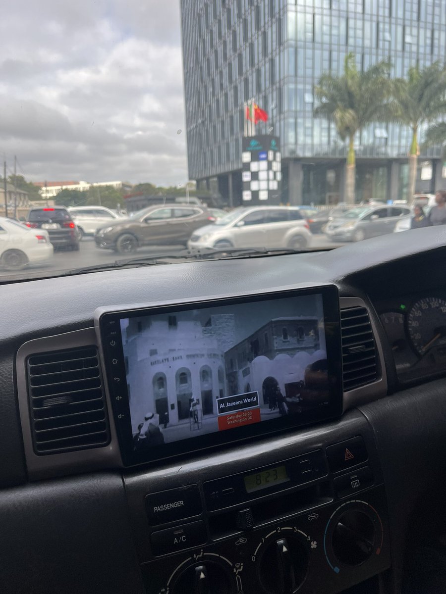 Kudos to today’s Yango driver, Andrew, who has installed a tablet in his car. Watching Al Jazeera news while stuck in LSK morning traffic. Life is good! (Only wish <a href="/YangoApp/">Yango</a> would start paying their drivers adequately).
