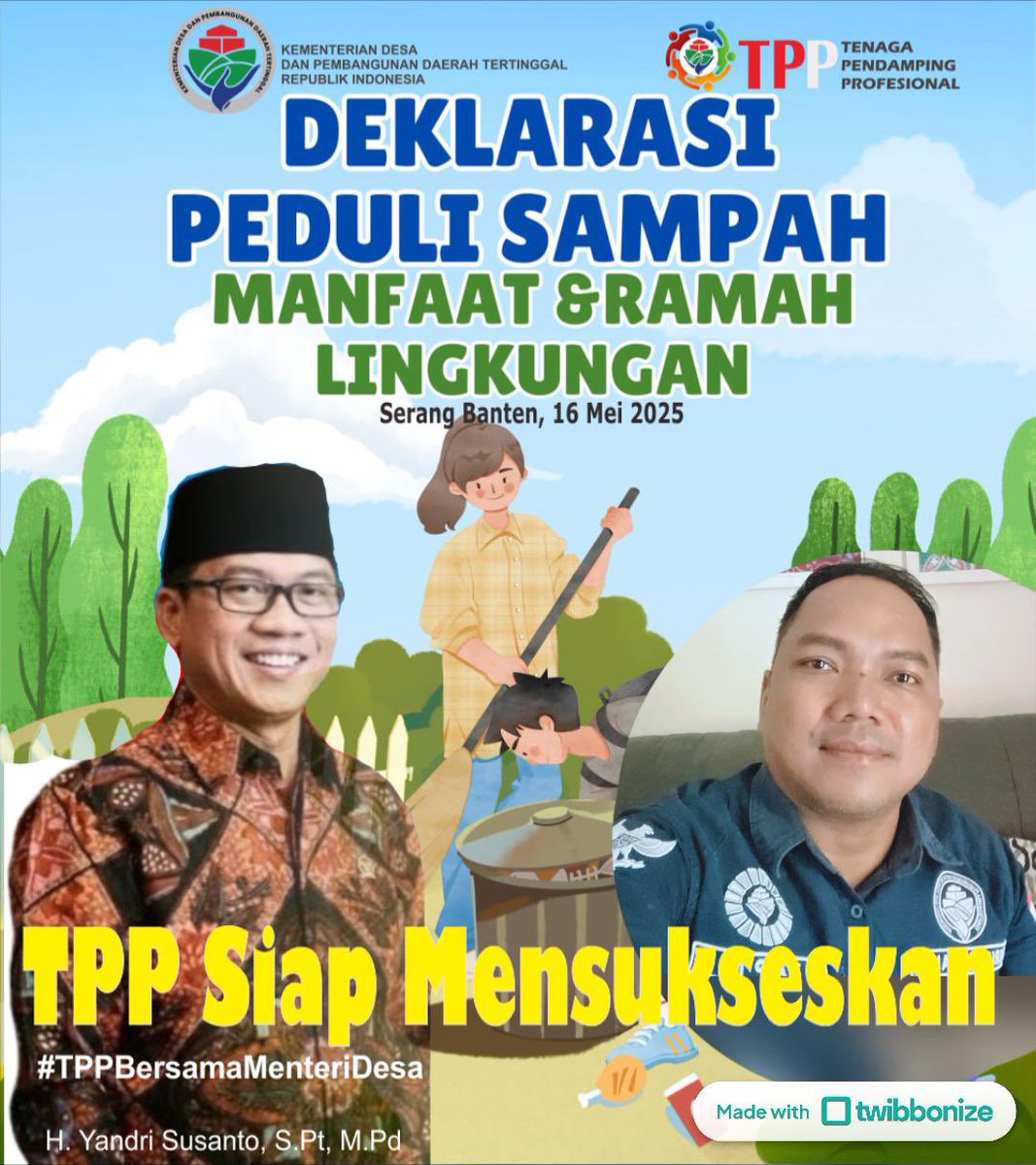 herru1387's tweet photo. #TPPBersamaMenteriDesa

Deklarasi gerakan desa peduli sampah

#TPPBersamaMenteriDesa

@prabowo
@YandriSusanto27
@ArizaPatria
@taufikmadjid71
@kemendespdt
@bpsdmkemendesa https://t.co/QizJVOhQPt