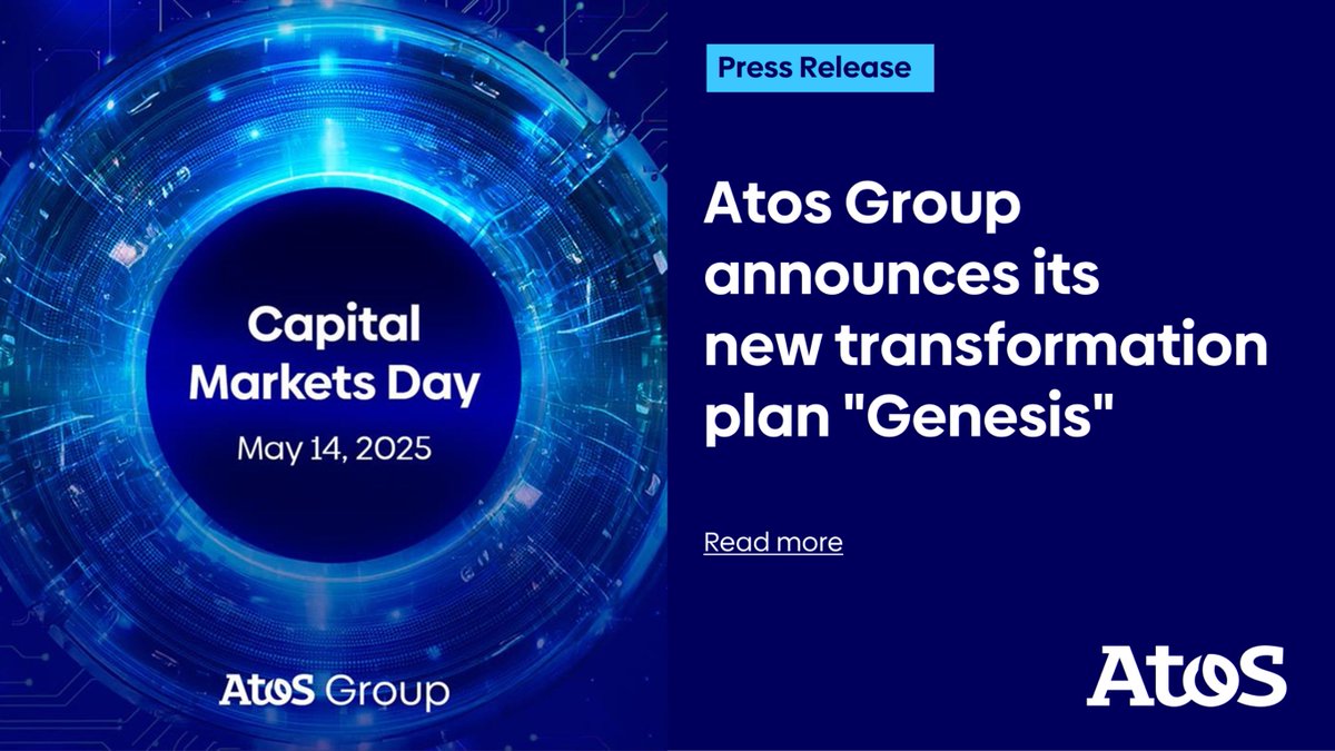 Today, Atos Group unveils its four-year strategic and transformation plan “Genesis” aimed at driving sustainable growth and enhancing profitability following the successful completion of its financial restructuring in 2024.

Read more in the press release➡️atos.net/en/2025/press-…