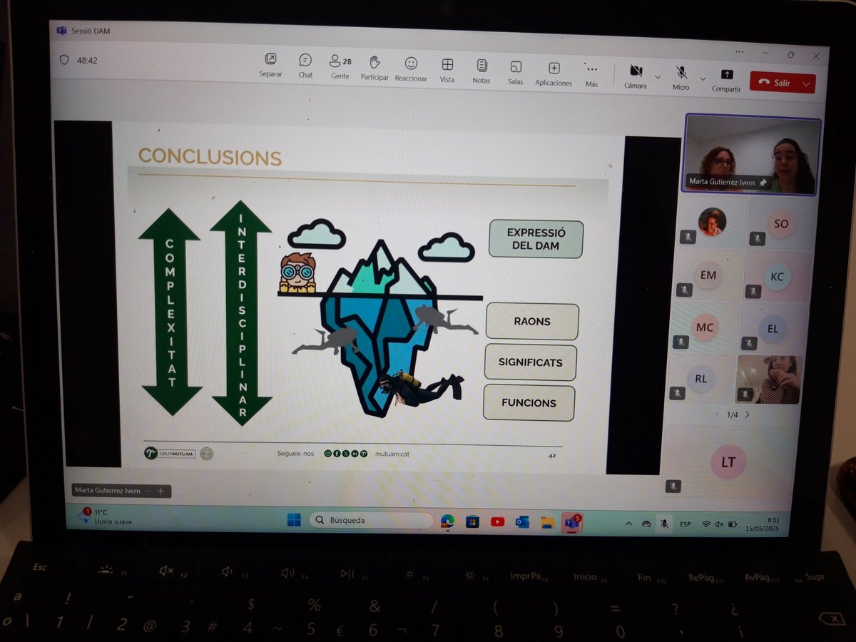 Ahir, sessió clínica molt aclaridora sobre el DAM a càrrec de <a href="/MartaPsicopali/">Marta Gutiérrez</a> i Elisa Sanz de l'EAPS Barcelona. 
<a href="/FundlaCaixa/">Fundación ”la Caixa”</a>
<a href="/CatEaps/">EAPS Catalunya</a>
#FundaciónlaCaixa

#FinalDeVidaFundlaCaixa
#EnfermedadesAvanzadas