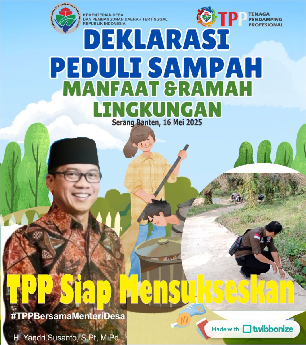 OfficialWhien's tweet photo. Deklarasi gerakan desa peduli sampah

#TPPBersamaMenteriDesa

@prabowo
@YandriSusanto27
@ArizaPatria
@taufikmadjid71
@kemendespdt
@bpsdmkemendesa
@TPPI_JAMBI https://t.co/qyp3rMu7YV