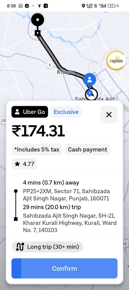 mrvishalsidhu's tweet photo. Shame on you @Uber_India 8 rs km yr drivers ka karcha mhi pta koi auta wala vi mhi jata sharm se mar jyo uber kyon khoon chuss rahe ho @MORTHIndia plz uber ko india se ban kar do nhi toh bhut youth barbaad ho jayega https://t.co/s5vz9x6HGK