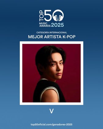Pauhope_sprite's tweet photo. — 🎨📄[INFO📌] ||📷@BTS_twt:

🏆 ¡Felicidades #V por arrasar en los Top 50 Music Awards 2025! 🎉💜
Ganador de:
🌟 Mejor Artista K-Pop
🌟 Mejores Fans (Categoría Internacional)

#CongratulationsV #Top50MusicAwards2025 #Taehyung #BTS #방탄소년단 

Cr.@/btschartsdailyc https://t.co/nNnxWviO17