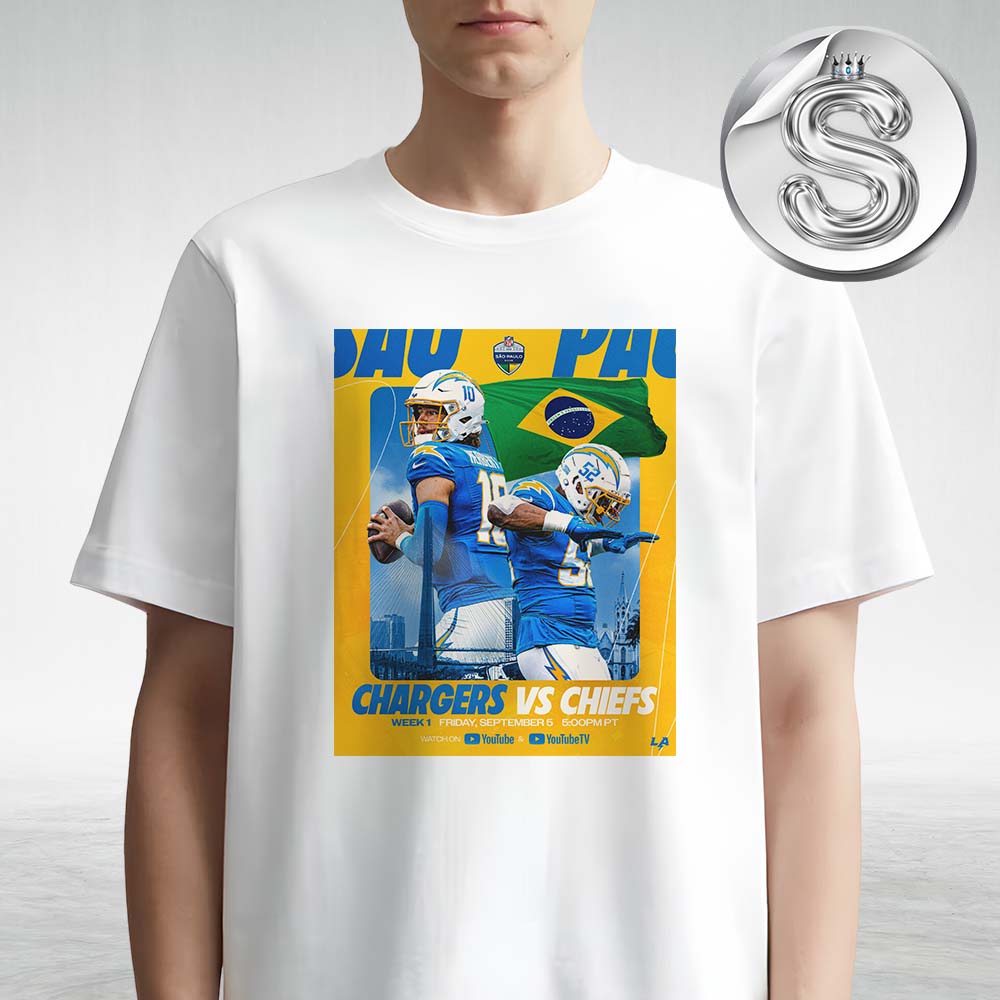 Sohahico's tweet photo. Los Angeles Chargers Vs Kansas City Chiefs Matchups On Week 1 Friday September 5th NFL Schedule 2025 Unisex T-Shirt
Shop now: https://t.co/fJo5z783fh https://t.co/RnjtY5xcbk