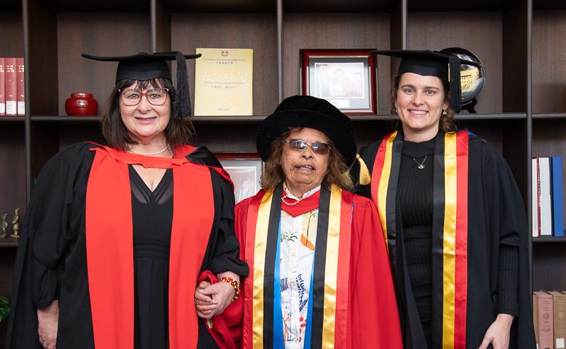 Sydney Health (@syd_health) on Twitter photo Aboriginal and Torres Strait Islander health and disability advocate Aunty Ros Sackley’s significance in human rights and service to the community has been celebrated with admission to the degree of Doctor of Letters at <a href="/Sydney_Uni/">University of Sydney</a> 🎉
Find out more: go.sydney.edu.au/6BQ8ys Aboriginal and Torres Strait Islander health and disability advocate Aunty Ros Sackley’s significance in human rights and service to the community has been celebrated with admission to the degree of Doctor of Letters at <a href="/Sydney_Uni/">University of Sydney</a> 🎉
Find out more: go.sydney.edu.au/6BQ8ys