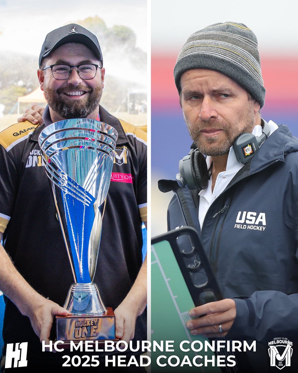 🚨 New era for HC Melbourne in 2025!

🏑 Jesse Workman steps up as Men’s Head Coach after last year’s title win
🏑Greg Drake joins as Women’s Head Coach, bringing international experience from USA and Japan.

Head to hockeyone.com.au/news/hockey-cl… for the full write up ✍️