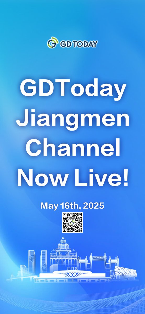 thisisGBA's tweet photo. #Guangdong | The #GDToday #Jiangmen Channel 📺🌏 was officially launched on May 16, marking a significant step forward in enhancing Jiangmen's international communication efforts 📣🌐.

In collaboration with Nanfang Media Group 🤝📰, Jiangmen aims to create a dynamic platform for global storytelling, offering a fresh perspective 💡 on the city known as #China's "Hometown of Overseas Chinese" 🏘️🇨🇳.

Click here to learn more.
https://t.co/5FQAv7DiyQ

#InternationalCommunication #news #newsupdate