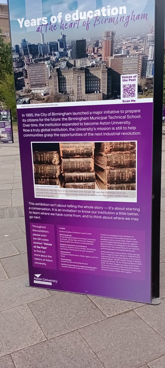 Helen Higson (@higsonhe) on Twitter photo 15th May: check out the history of <a href="/AstonUniversity/">Aston University</a> exhibition in the middle of campus that was launched today. Follow the voices of the University's last 130 via the QR codes 15th May: check out the history of <a href="/AstonUniversity/">Aston University</a> exhibition in the middle of campus that was launched today. Follow the voices of the University's last 130 via the QR codes