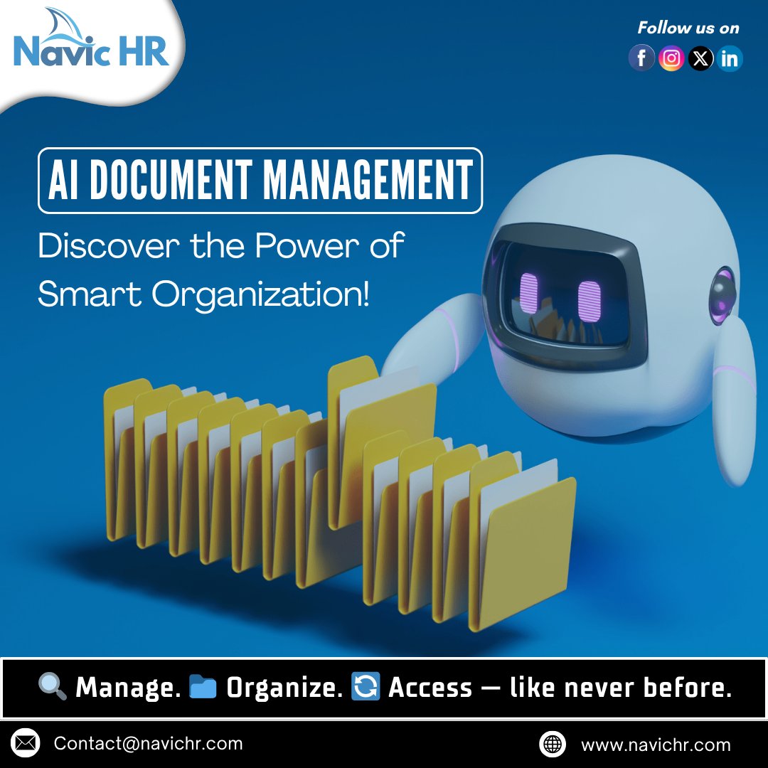 Navic_HR's tweet image. 🤖📁 AI-Powered Document Management Is Here!

Tired of endless folders and lost files?
Let Navic HR streamline your business operations with smart, AI-driven document organization.

📩 Contact us today: Contact@navichr.com
-
#NavicHR #AIDocumentManagement #SmartWorkplace