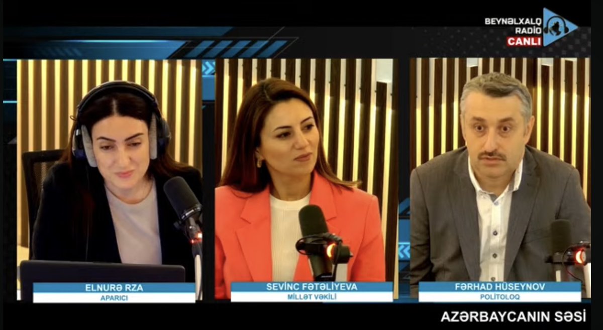 Beynəlxalq radionun canlı efirində politoloq Farhad Huseynov ilə Azərbaycanın dünyada artan rolunu, Qlobal Cənub və Qərb arasında körpü kimi çıxış etməsini, bu əməkdaşlığın regional və qlobal miqyasda faydaları və strateji əhəmiyyətini müzakirə etdik
✅ youtube.com/live/5xkbMZgJw…