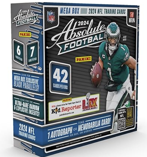 HobbyRecap's tweet photo. 2024 Panini Absolute Football NFL Trading Cards Mega Box #ad 

$55.00

➡️https://t.co/InsLtzjLiU https://t.co/kImWRF9AUp
