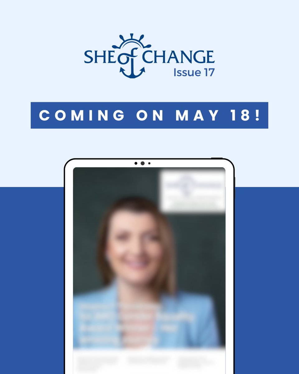Can you guess who our cover story is?

She of Change Edition 17 goes live on International #WomenInMaritimeDay !

#MaritimeSheEO
