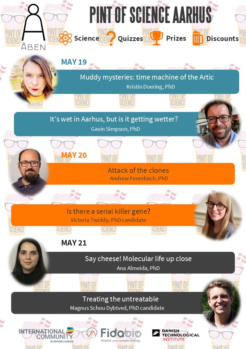 Pint of Science DK (@pintofsciencedk) on Twitter photo ๐ข #pint25DK #Aarhus is almost here โ are you ready?
Explore the speaker lineup and get inspired by a night of curiosity and great conversations.
Secure your spot for the talks at ร
ben ๐ billetfix.dk/en/events/aabeโฆ
Letโs make it a night to remember!
<a href="/pintsworld/">Pint of Science World</a> #SciComm ๐ข #pint25DK #Aarhus is almost here โ are you ready?
Explore the speaker lineup and get inspired by a night of curiosity and great conversations.
Secure your spot for the talks at ร
ben ๐ billetfix.dk/en/events/aabeโฆ
Letโs make it a night to remember!
<a href="/pintsworld/">Pint of Science World</a> #SciComm