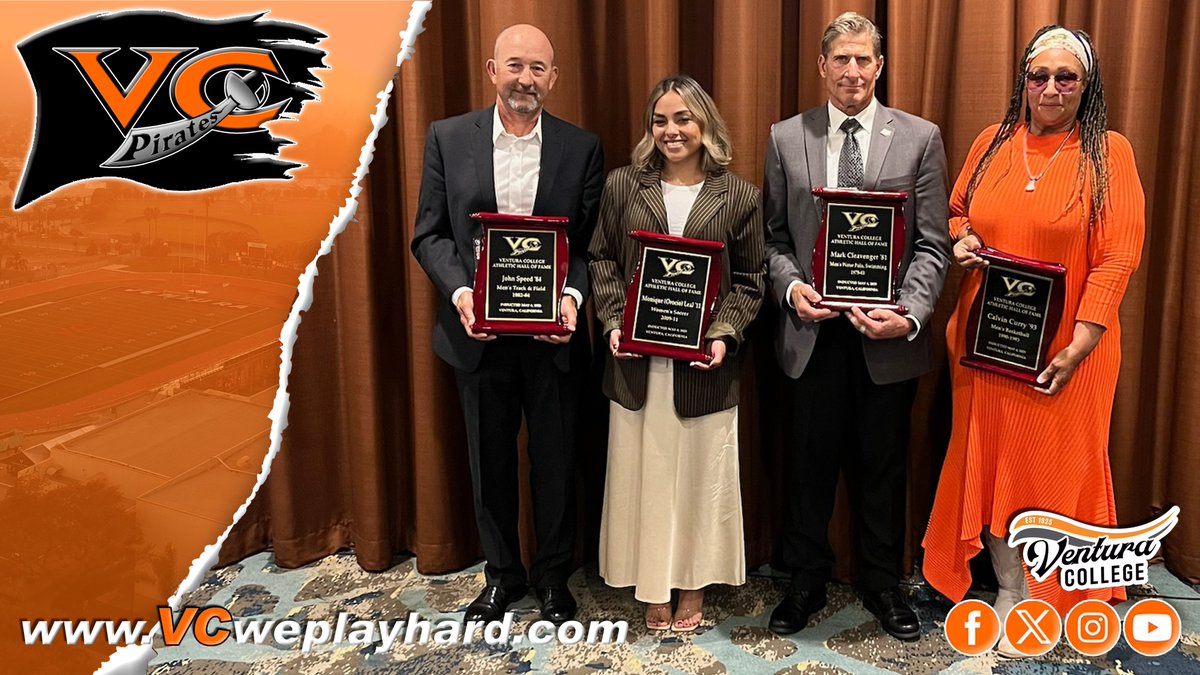 VCPirateAthletics (@vcathletics) on Twitter photo VC Athletics inducted four alumni student athletes into the Athletics Hall of Fame on May 4, at the 17th Hall of Fame Induction and Student Athlete Recognition Banquet at the <a href="/CPVenturaBeach/">Crowne Plaza Ventura</a>. All 19 VC sports were represented in the evening's activities.
vcweplayhard.com/general/2024-2… VC Athletics inducted four alumni student athletes into the Athletics Hall of Fame on May 4, at the 17th Hall of Fame Induction and Student Athlete Recognition Banquet at the <a href="/CPVenturaBeach/">Crowne Plaza Ventura</a>. All 19 VC sports were represented in the evening's activities.
vcweplayhard.com/general/2024-2…