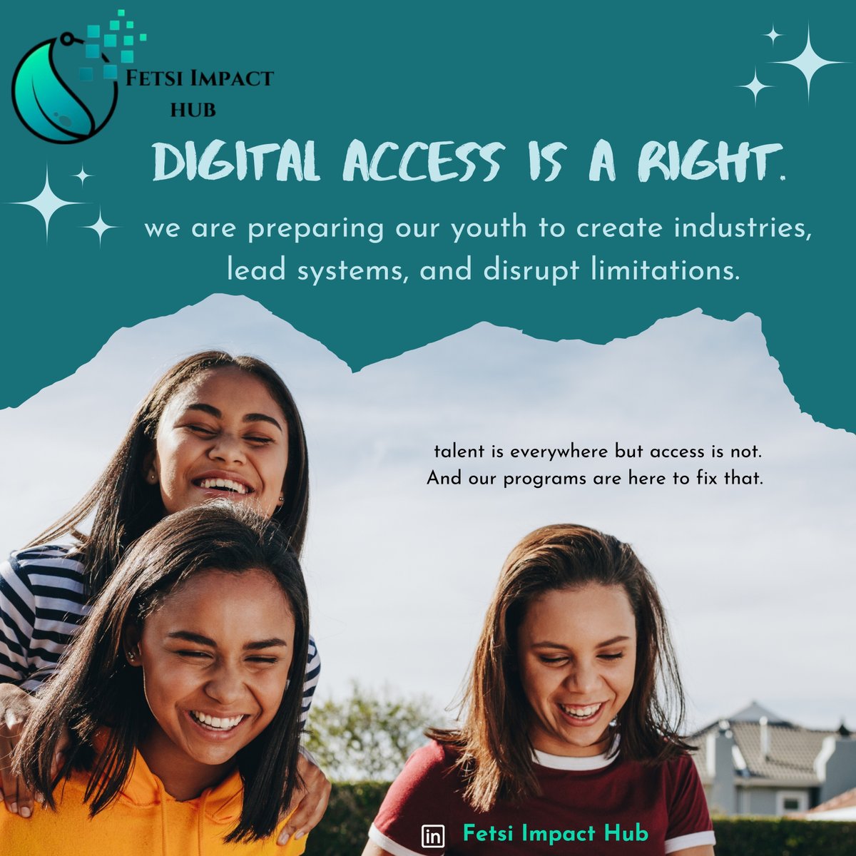 Fetsidatatech's tweet image. Across townships, rural schools, and underfunded institutions, thousands of brilliant young minds are still locked out of opportunities simply because they don’t have access to the right tools, networks, or exposure.
That’s where we come in.
#FetsiImpactHub #Fetsidatatechnologies