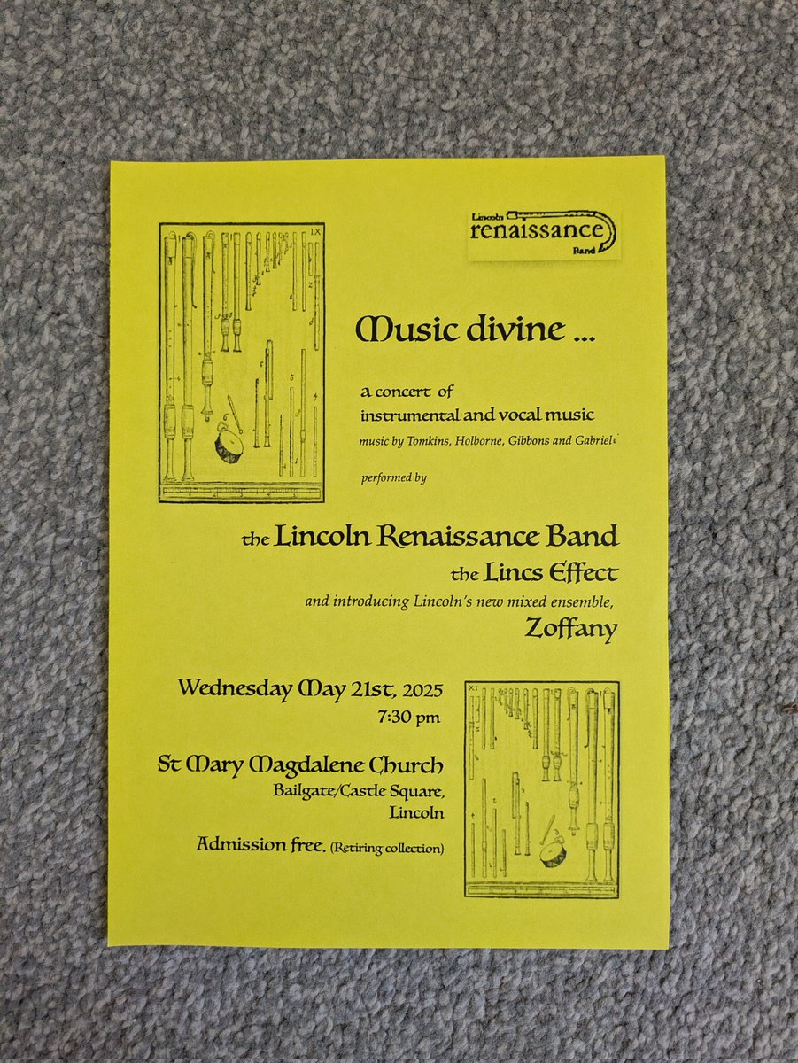 An array of period instruments and five diplomats from the Cathedral. What would possibly go wrong?! 
Next Wednesday at 7:30pm.