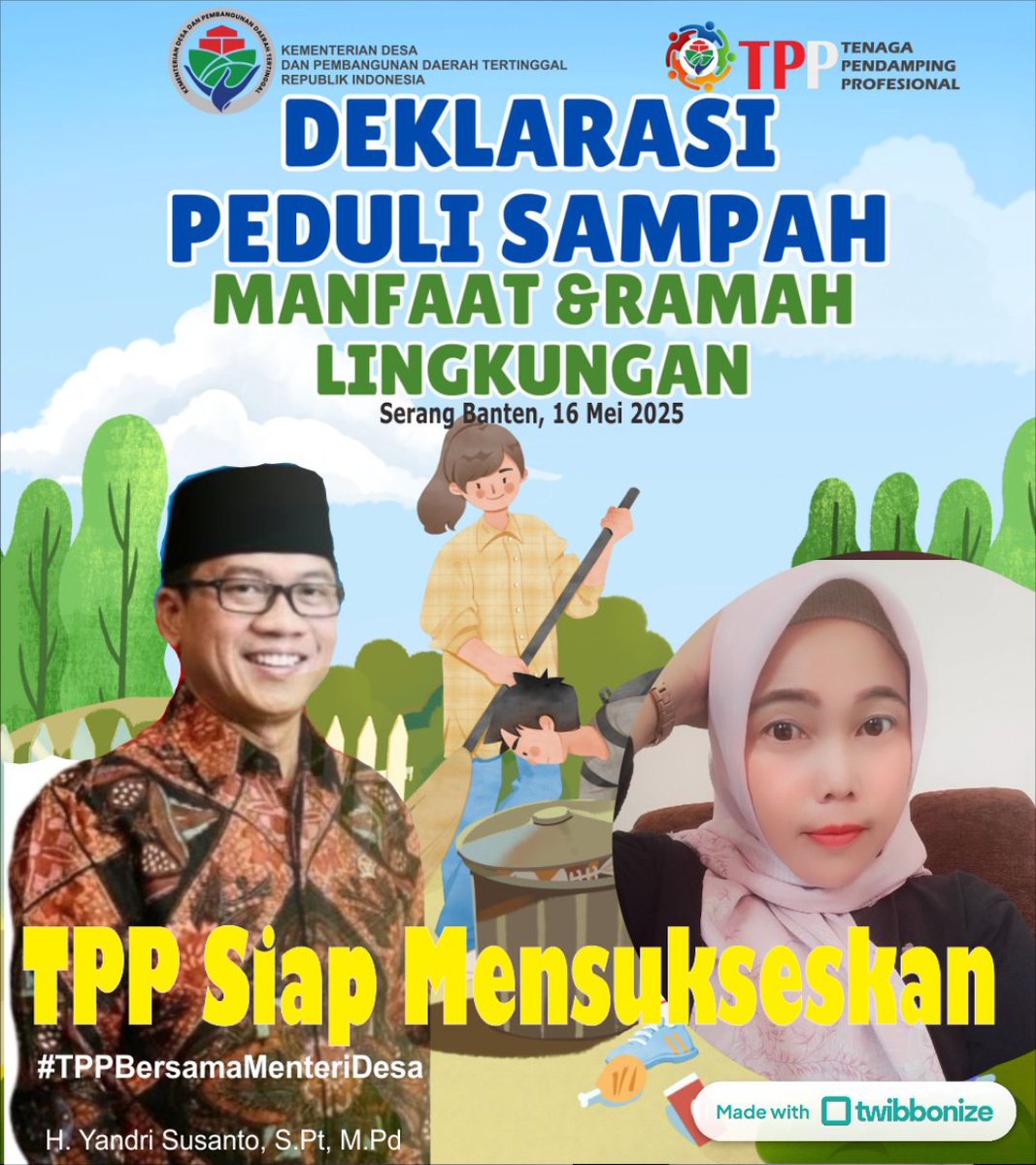erdania10's tweet photo. #TPPBersamaMenteriDesa
Deklarasi peduli sampah
@prabowo
@YandriSusanto27
@ArizaPatria
@taufikmadjid71
@kemendespdt
@bpsdmkemendesa https://t.co/UxqACMCm26