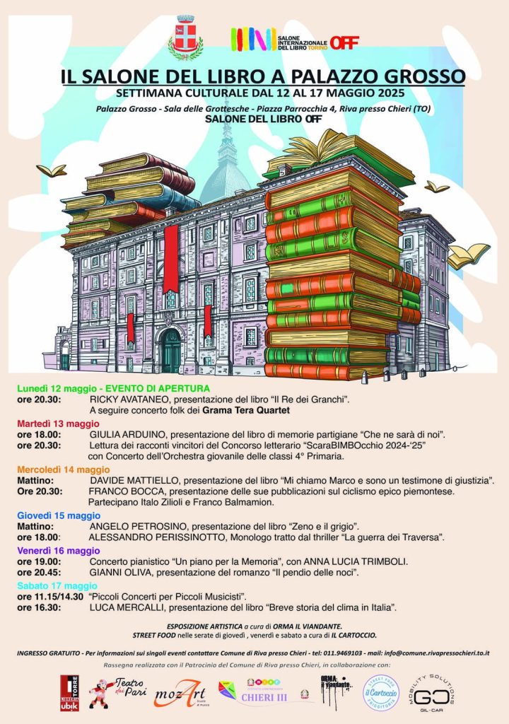 Luca_Mercalli's tweet image. Sabato 17 maggio (domani) sarò a RIVA PRESSO CHIERI (TO) per presentare il mio ultimo libro &quot;Breve storia del clima in Italia&quot;.
Appuntamento alle 16.30 a Palazzo Grosso, Piazza Parrocchia 4.