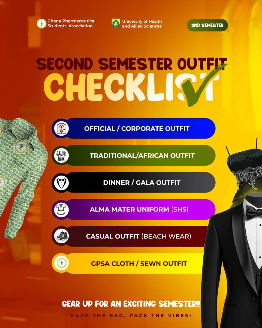 Get ready for an exciting semester🥳🥳 . 
#Packthebag, bring the vibes .😘😍