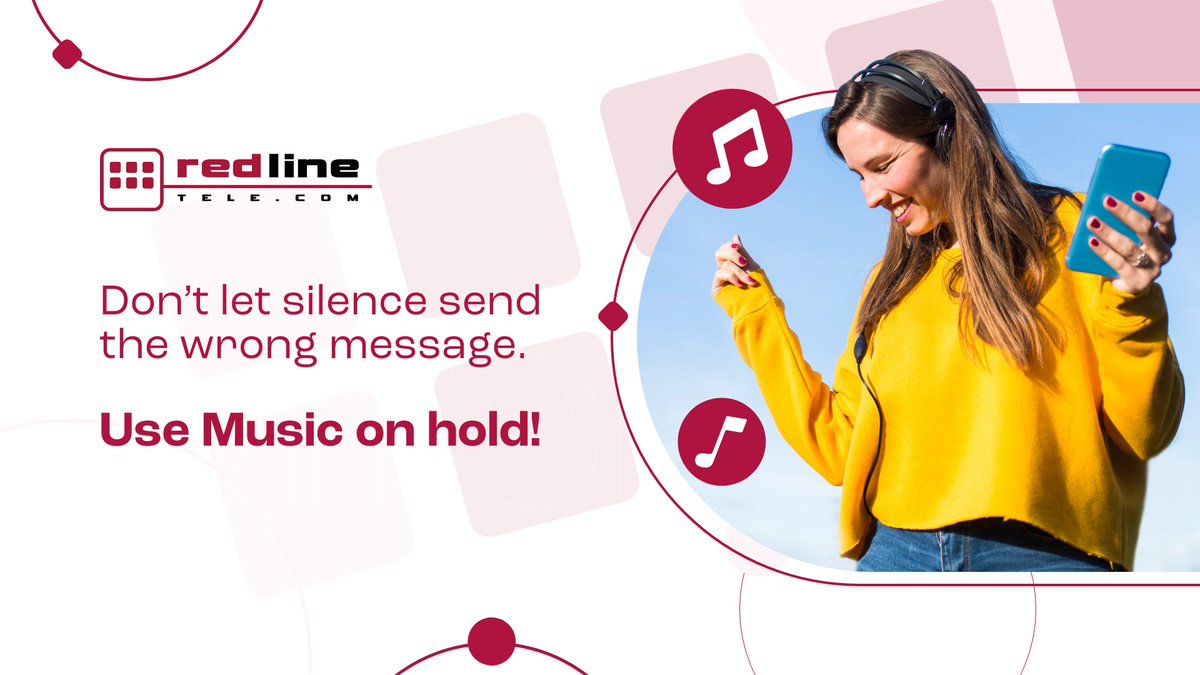 Ever called a business and sat in awkward silence? 
Now imagine your customers doing that.
Music on hold helps your business in ways you might not expect. 
It’s a simple upgrade and easy to set up.

Get in touch with us to upgrade your phone system today: redlinetele.com/contact-us/