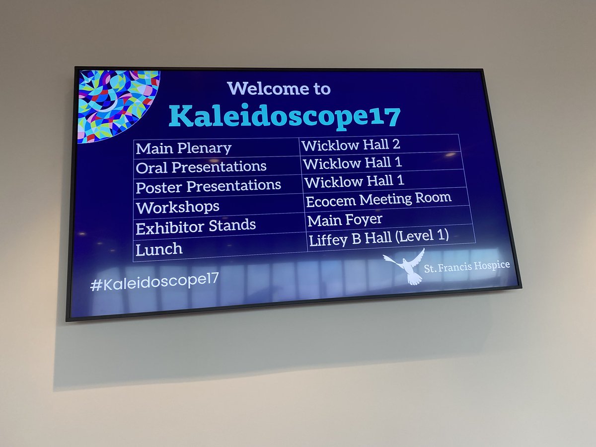 St. Francis Hospice (@sfhdublin) on Twitter photo Beautiful morning in <a href="/TheCCD/">The Convention Centre Dublin</a> as we prepare to welcome delegates and speakers to #Kaleidoscope17 #palliativecare conference. Beautiful morning in <a href="/TheCCD/">The Convention Centre Dublin</a> as we prepare to welcome delegates and speakers to #Kaleidoscope17 #palliativecare conference.