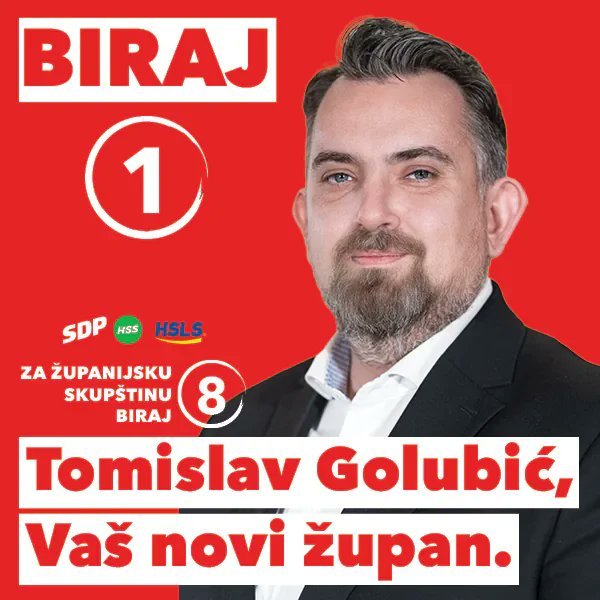 1. Tomislav Golubić za župana Koprivničko-križevačke županije
8. Lista <a href="/SDPHrvatske/">SDP Hrvatske</a> za Skupštinu Koprivničko-križevačke županije