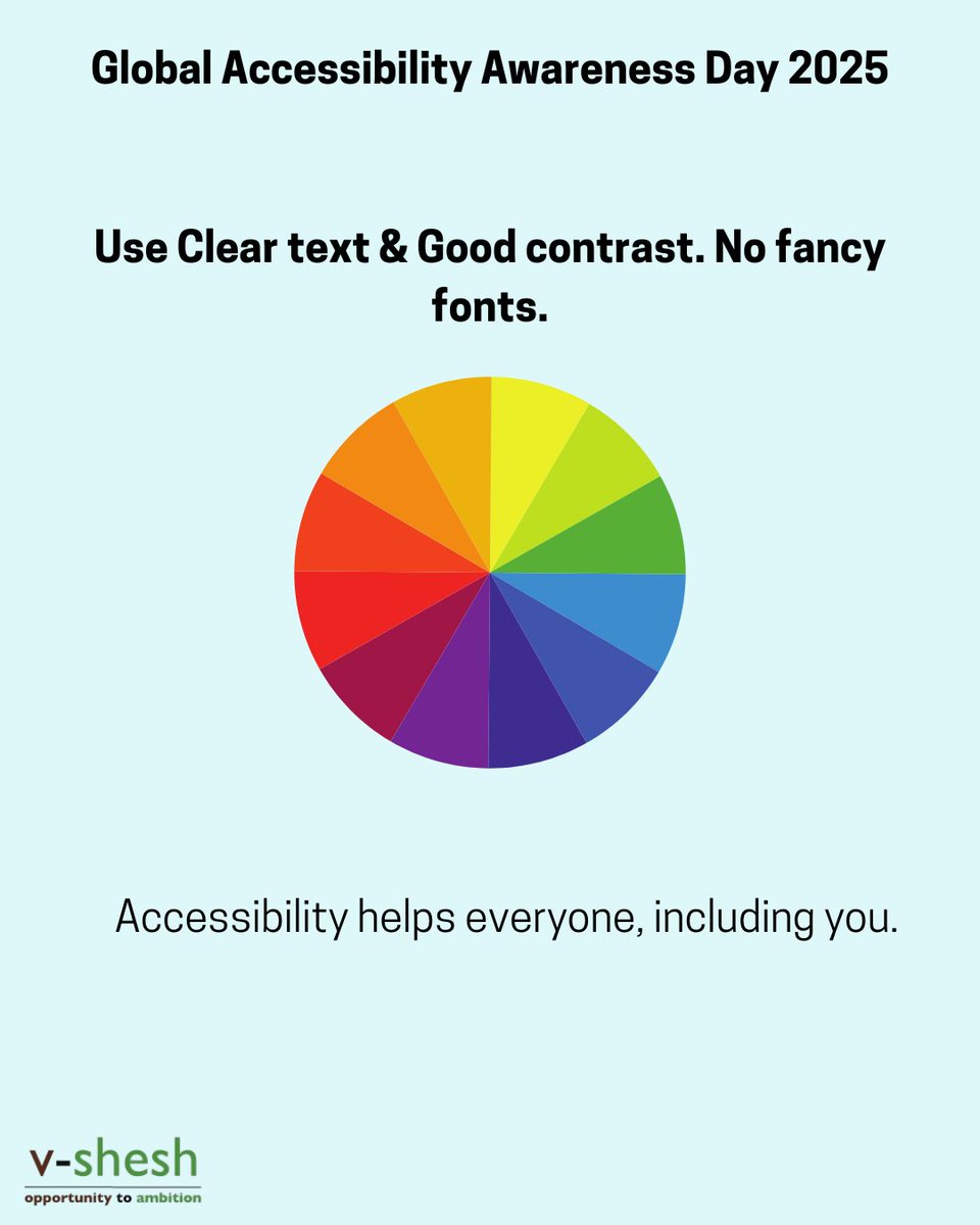 vsheshco's tweet image. Accessibility doesn’t have to be hard! Even small steps like adding alt text or captions can make a big difference. Let’s build a more inclusive internet, together!
#GAAD2025 #DigitalAccessibility #AltTextMatters #CaptionsForAll #AccessibleWeb #a11y #InclusionMatters