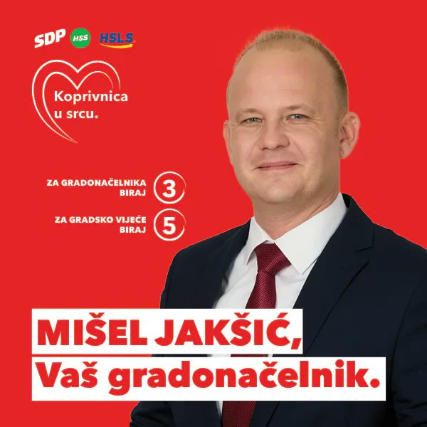3. Mišel Jakšić za gradonačelnika <a href="/Grad_Koprivnica/">Grad Koprivnica</a> 
5. Lista <a href="/SDPHrvatske/">SDP Hrvatske</a> za Gradsko vijeće Koprivnice