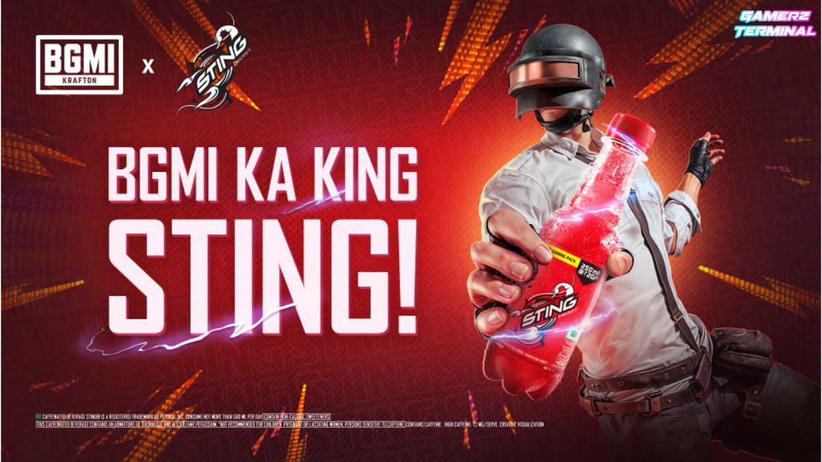 Gamerz_Terminal's tweet photo. Sting® Energy Joins Forces with BGMI in India

The #collaboration extends beyond the screen, as Sting® X BGMI co-branded bottles will soon be available across India in retail stores and e-commerce platforms....

Read More 👉https://t.co/LyAr5mub6B

#BGMI #StingEnergy https://t.co/BzgN0oDHN7