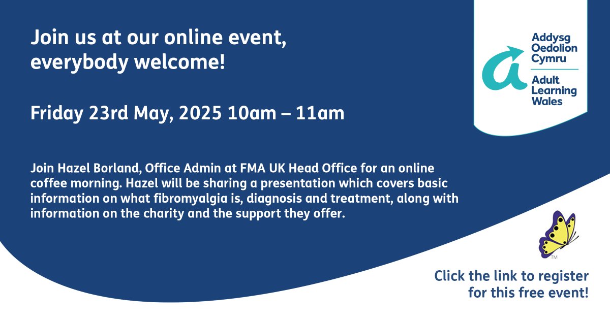 Addysg Oedolion Cymru | Adult Learning Wales (@alwcymru) on Twitter photo Click here to register: ow.ly/LC4550VAmsk
#adultlearningwales #alwcymru #wales #adulteducation #adultcourses #education #events #event #onlineevent <a href="/fmauk/">Fibromyalgia Action UK</a> Click here to register: ow.ly/LC4550VAmsk
#adultlearningwales #alwcymru #wales #adulteducation #adultcourses #education #events #event #onlineevent <a href="/fmauk/">Fibromyalgia Action UK</a>