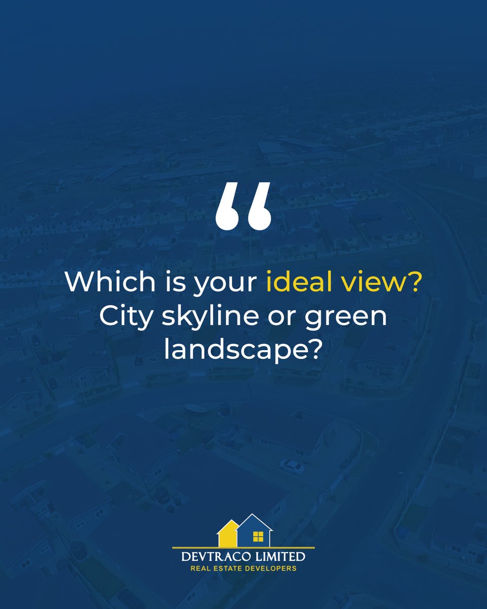 DevtracoLimited's tweet photo. Let’s settle this once and for all...
Are you Team Skyline 🏙️ or Team Green 🌿?
Tell us your dream view below 👇 #DevtracoViews https://t.co/zLk72H9JHc