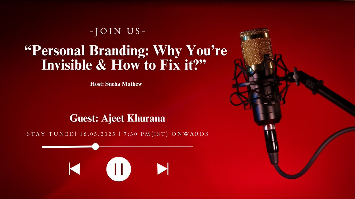 reflexical's tweet image. Join us today for a deep dive into Personal Branding with guest speaker @AjeetK 

16th May, Friday
7:30 pm (IST) 
6:00 pm (GST)
10:00 am (ET)
Set up a reminder now! 👇
#PersonalBranding #Web3founders
x.com/i/spaces/1yoJM…