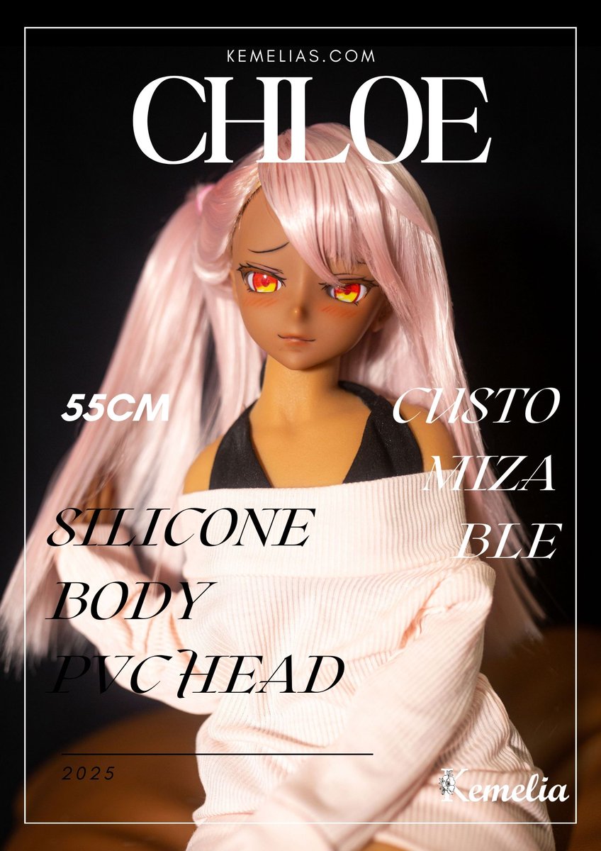 ✨ Meet Chloe - our stunning 55cm custom doll masterpiece! With her mesmerizing amber eyes and flowing pink hair, she's the perfect blend of elegance and anime aesthetics. Featuring a premium silicone body and PVC head, every detail is crafted to perfection. Available now at