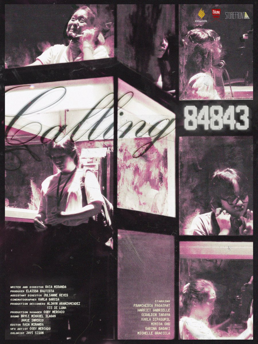 CALLING 84843 POSTER ART BY ARDEN ORTIZ 📞👩🏻

Tatawag na sa May 20, 2025, 3:00 PM! See you @ Cine Adarna, UP Diliman 📷

Directed by Raia Miranda
Produced by Elaissa Bautista

#CallerID84843
#Calling84843