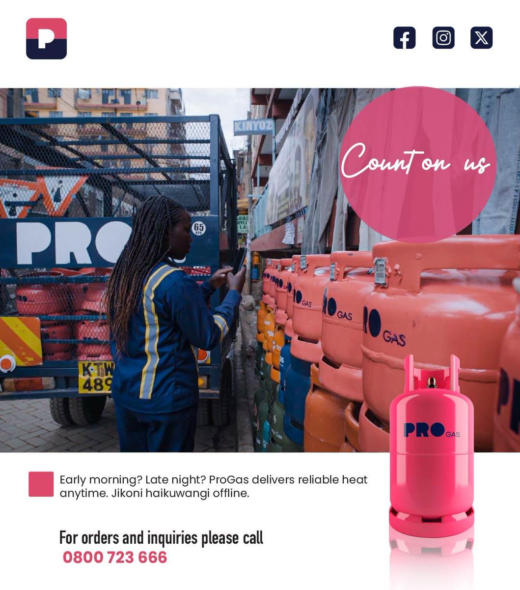 ProGasKe's tweet photo. π₯ Heading into the weekend? Donβt let an empty gas cylinder kill the vibe!
At Pro Gas, weβre just a call away π β ready to refill and keep your kitchen fired up! π³π
Fast. Reliable. #ProGasKe #RefillReady #WeekendVibes #GasOnCall https://t.co/W2wkh7BinP