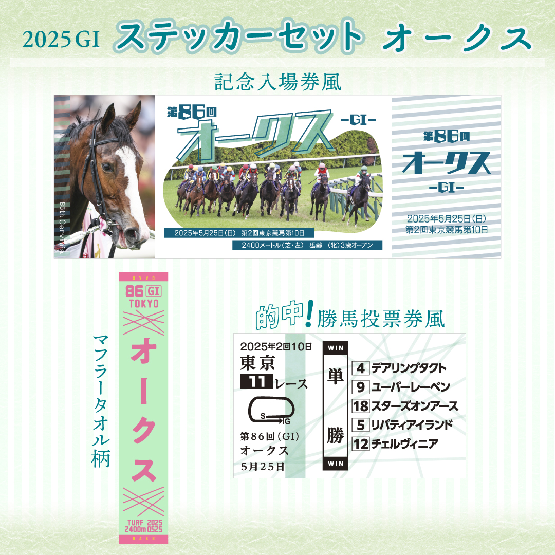 【超限定】JRA-VANステッカー2024年ver(全11種) コンプセット 日本ダービーGⅠステッカー新発売！】 記念入場券、勝馬投票券