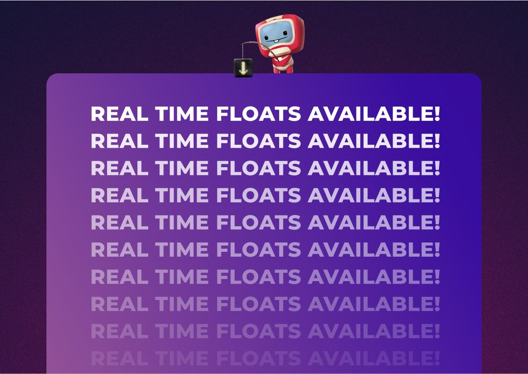 The Item Marketplace has been updated to show real time floats of items -  available on the USD tab of an item.