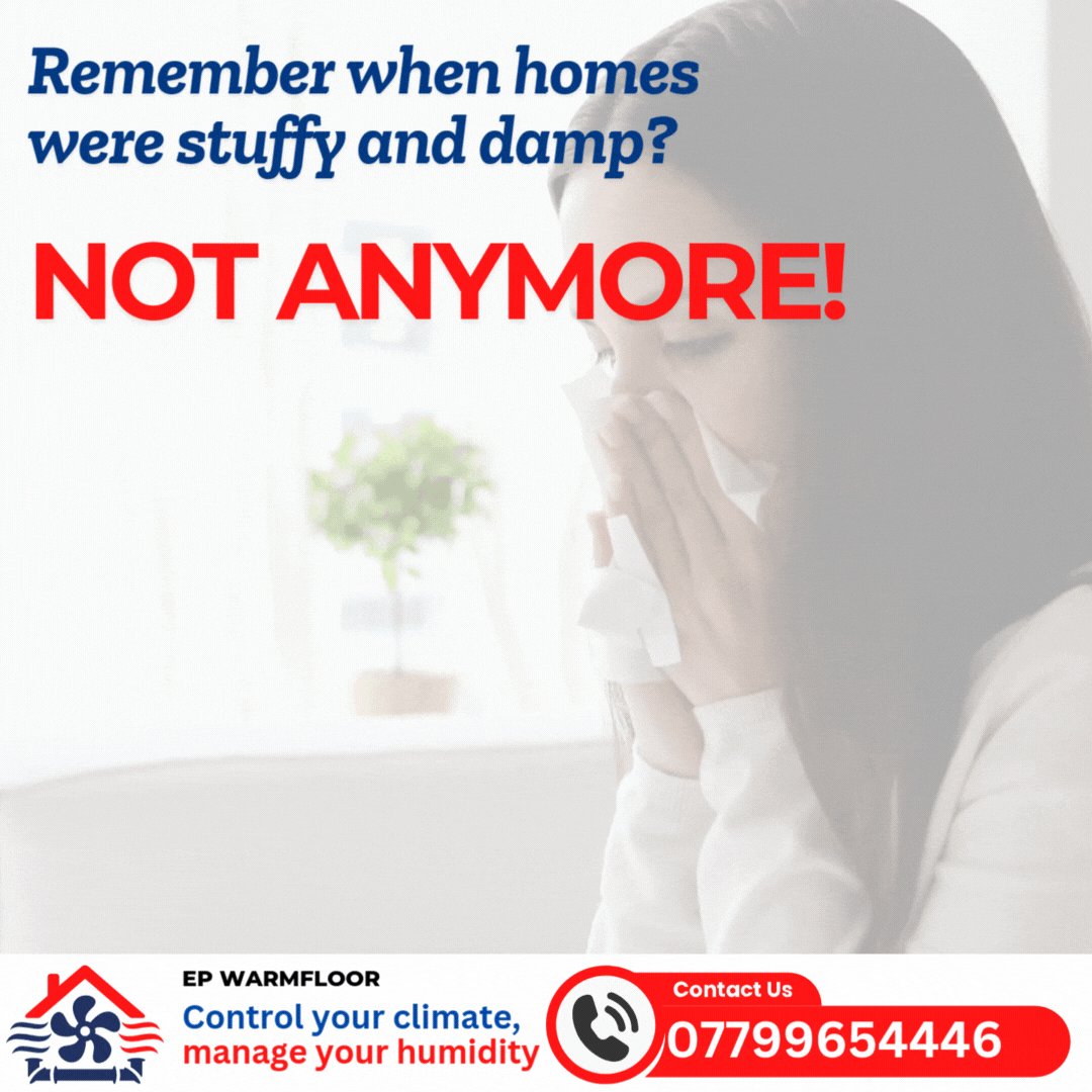 EPWarmfloor's tweet image. Remember when homes were stuffy and damp?

Not anymore - with our advanced ventilation solutions.

👉 epwarmfloor.co.uk/ventilators/
#TBT #HomeEvolution #EPWarmfloor