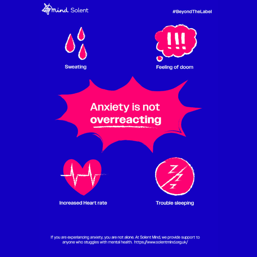 SolentMind's tweet photo. Working in partnership with @solentuni , we asked their graphic design students to create posters exploring common misconceptions about mental health as part of our #BeyondTheLabel campaign.
We'll be displaying these at our Mayfield site - 10% off in the café for students today! https://t.co/Eq1SQ8vCqd