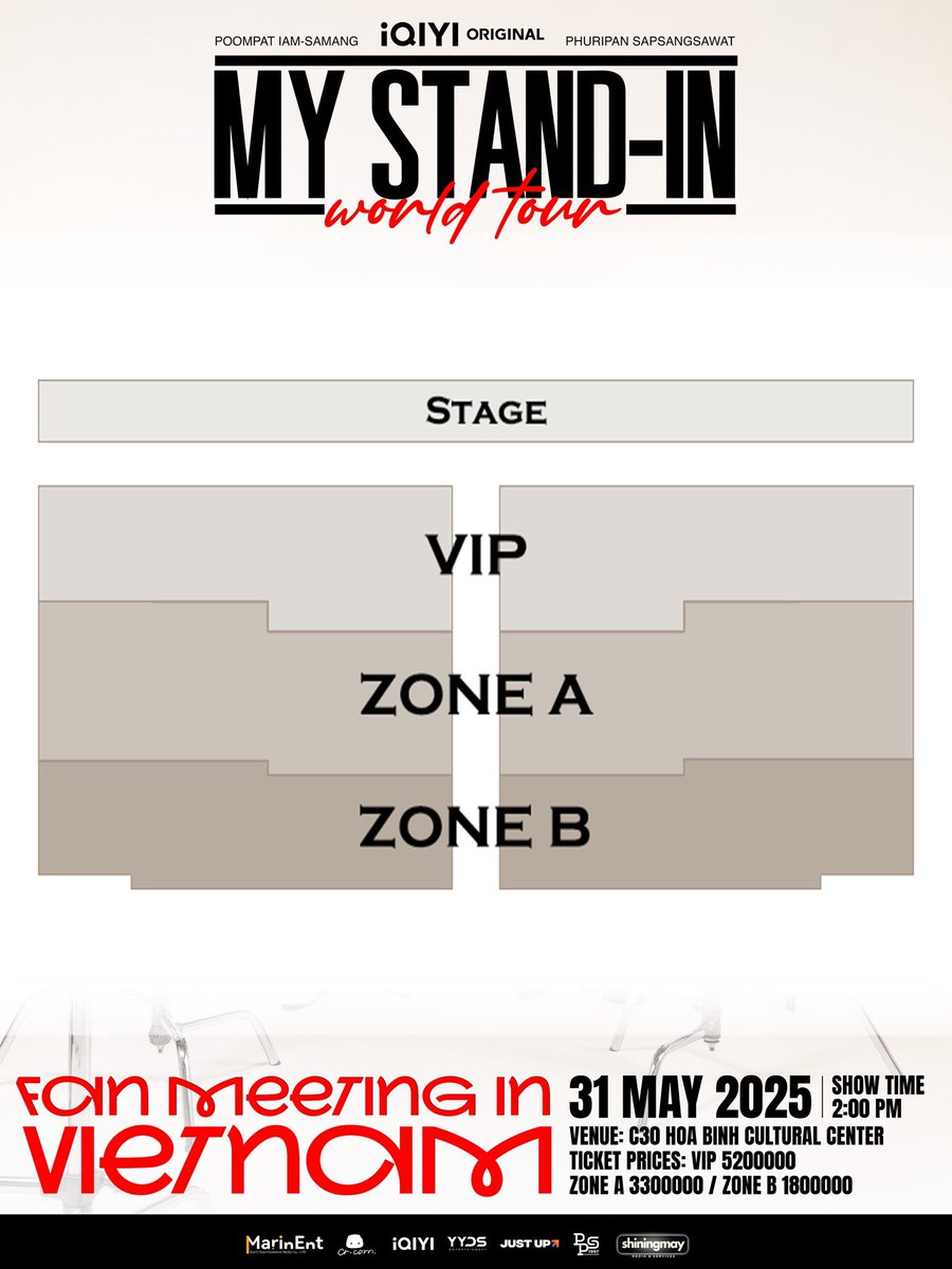 cornerstone0509's tweet photo. 【UP & POOM lần đầu tiên gặp gỡ fan tại Việt Nam – Vé sắp mở bán! Team “tay nhanh” đâu rồi, vào vị trí nhé!】
✨ Từ những ánh mắt ngọt ngào gây bão trong 《My Stand-In》, đến hậu trường siêu cấp đáng yêu – Up Poompat và Poom Phuripan sắp chính thức “xuyên màn ảnh” để mang đến một buổi gặp gỡ cháy hết mình cùng fan tại TP.HCM!
🎭 Khi diễn xuất đỉnh cao kết hợp cùng sức hút sân khấu bùng nổ – fan meeting lần này hứa hẹn chứa đựng hàng loạt bất ngờ chưa từng được hé lộ! Liệu có tái hiện lại các cảnh kinh điển trong phim, hay mở khoá những màn tương tác ngẫu hứng cực mới lạ? Tất cả sẽ được bật mí vào 14:00 ngày 31/05 (giờ Việt Nam) tại Trung tâm Văn hoá Hòa Bình – C30. Bạn không thể bỏ lỡ!
⏰ Thời gian mở bán vé: 17:00, Ngày 17/05/2025 (giờ Việt Nam)
📎 Mua vé tại:CTicket https://t.co/2XTheNFmBL (Nhớ tạo tài khoản trước & chuẩn bị mạng ổn định để “chốt đơn” siêu nhanh!)
📸 Muốn cùng @uppoompat 柯智辉 và @poompps hẹn hò cuối tuần cực yêu? Đây chính là lúc bạn cần “nhanh tay”! Ghế đẹp sẽ hết siêu nhanh – hãy sẵn sàng đúng giờ ngày mai, và cùng cháy hết mình với chúng mình giữa cái nóng rực rỡ của Sài Gòn nhé!
The first show of UP & POOM in Vietnam is about to go on sale! Quick fingers, get ready!
✨ From the iconic scene of Up Poompat and Poom Phuripan's electrifying eye contact in "My Stand-In" to the overly sweet behind-the-scenes moments - the two are about to break through the screen and ignite the first offline carnival in Ho Chi Minh City, Vietnam!
🎭 When the subtlety of the powerhouses collides with the passion of stage charisma, how many unrevealed surprises will this exclusive fan meeting hold? Will it be a recreation of classic scenes from the drama or the unlocking of new improvisational interaction games? On May 31st at 14:00 (VST), at C30 Hoa Binh Cultural Center, come and find out for yourself!
⏰ Ticket time: 17:00 17th May (VST)
📎 Purchase channel: CTicket https://t.co/2XTheNFmBL (Bind your account in advance for a smoother experience with a stable network connection!)
📸 Want to go on a heart-pounding weekend date with @uppoompat Ko Chi Hui and @poompps? It's time to race against the clock! The seats are limited and going fast. The countdown starts now - be sure to tune in on time tomorrow. Let's meet in the warm breeze of Ho Chi Minh City and raise our anticipation to the max!
#MyStandInMyMemory
#MyStandIn
#UpPoom
#uppoompat
#poompps
#1stFanmeetingInVieTnam
#UpPoomFanmeetingInVieTnam