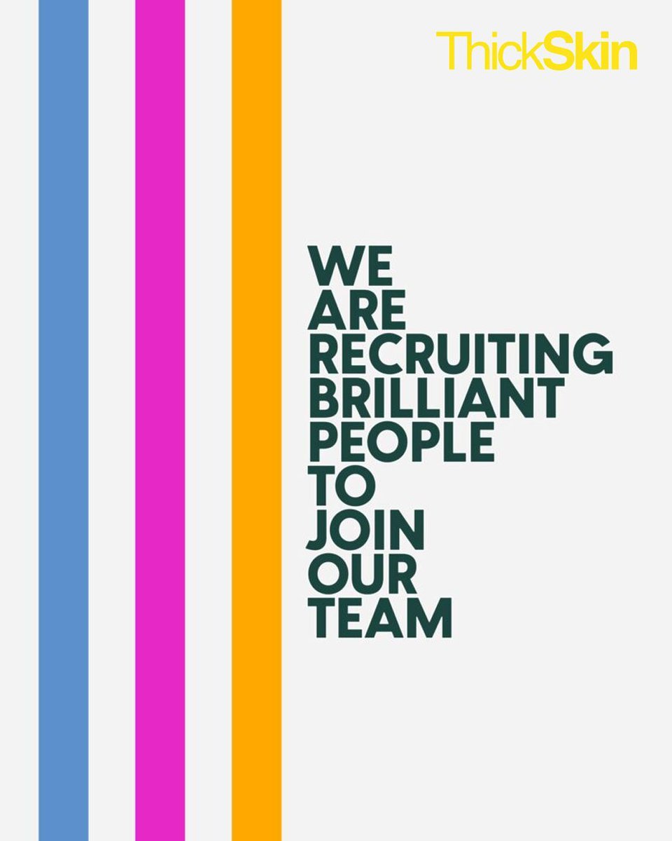 Our friends at ThickSkin, an award-winning touring theatre company at the heart of Wigan’s growing cultural scene, are recruiting across several exciting roles! 

🔗 Find out more and apply:   
thickskintheatre.co.uk/workwithus/ 

#TheatreJobs #ArtsCareers #Wigan #WLCC #ThickSkinTheatre