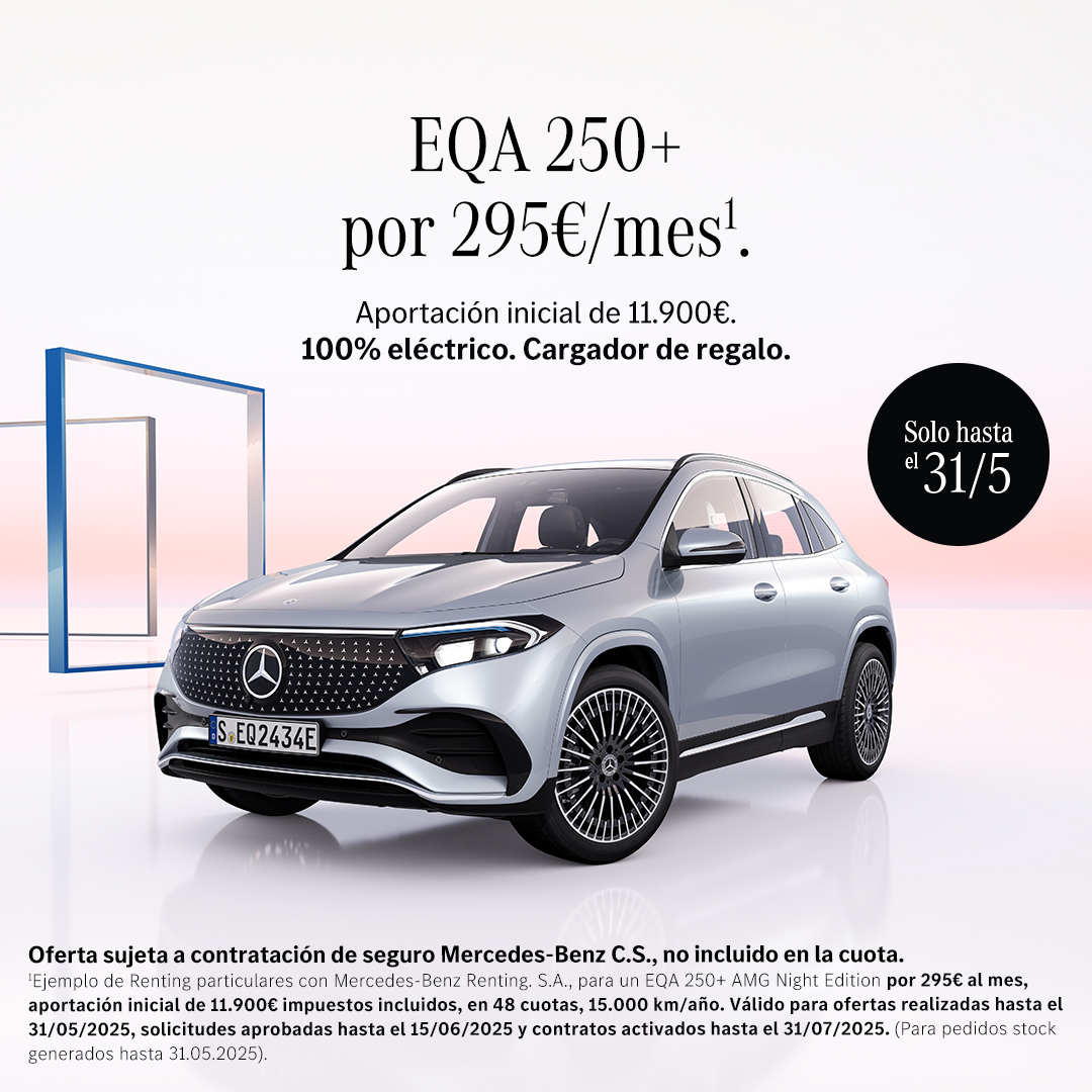 Siente la libertad de conducir tu EQA 100% eléctrico con 561 kilómetros de autonomía y sistema multimedia MBUX.

#MercedesBenz #EQA #Eléctrico