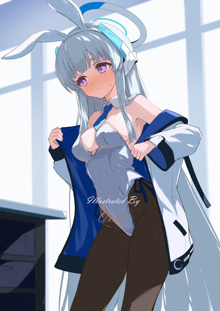 先生にお願いされてバニースーツを着てくるノア
#ブルアカ