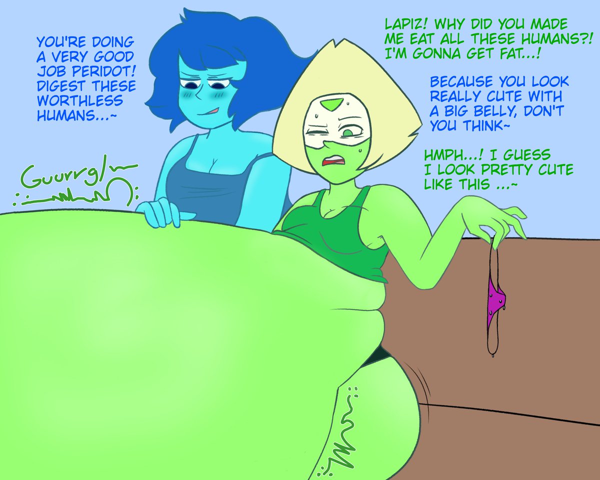 Looks like Peridot got too carried away by Lapiz~
Although she seems to be enjoying it, let's just hope it doesn't become a hobby~